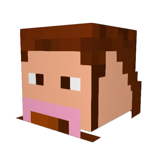 Nightwing388 Minecraft avatar head, 3D render