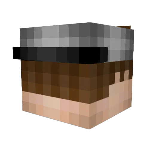 Nightwolf3 Minecraft avatar head, 3D render