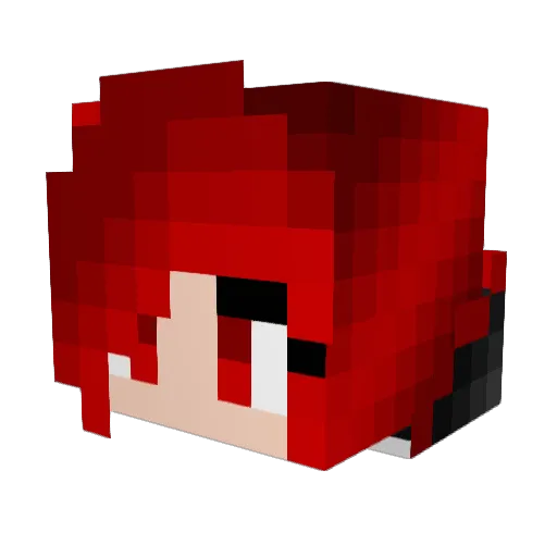 NightyNight_V Minecraft avatar head, 3D render