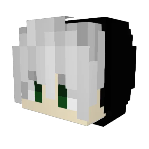 Nightzin_kk Minecraft avatar head, 3D render