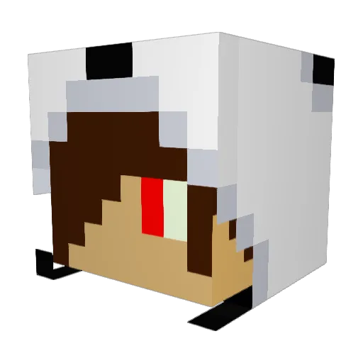 Niglets Minecraft avatar head, 3D render