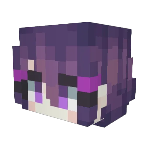Nigromante Minecraft avatar head, 3D render