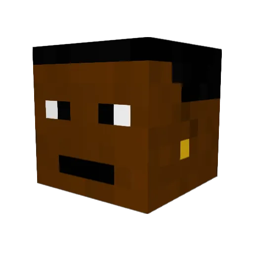 Nigsby Minecraft avatar head, 3D render