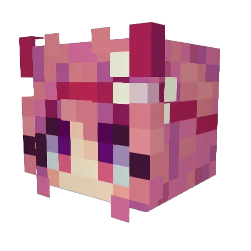 Nigthmareshark Minecraft avatar head, 3D render