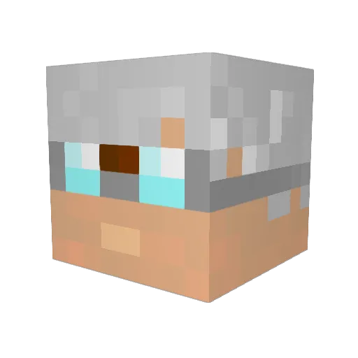Nihao5 Minecraft avatar head, 3D render