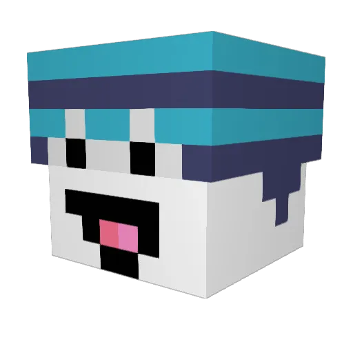 Nihaomynegas Minecraft avatar head, 3D render