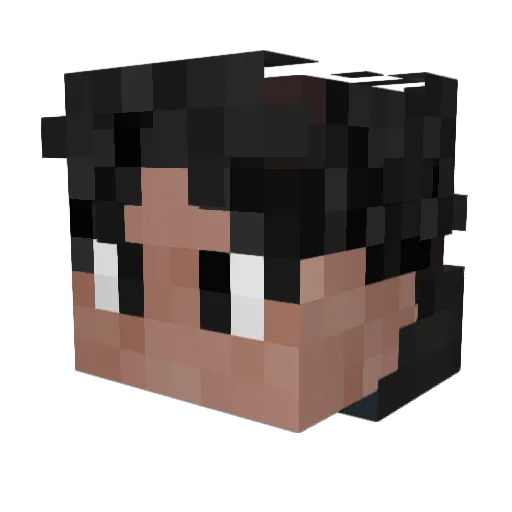 Nihat04 Minecraft avatar head, 3D render