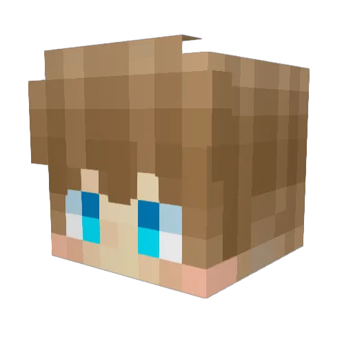 NihatUtku Minecraft avatar head, 3D render