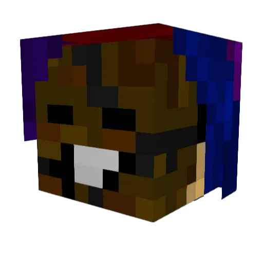 Nihilitic Minecraft avatar head, 3D render