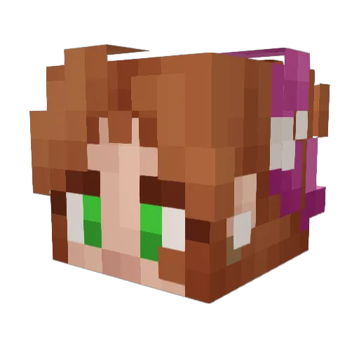 Nihiljoy Minecraft avatar head, 3D render