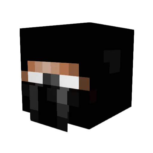 Nihilus Minecraft avatar head, 3D render