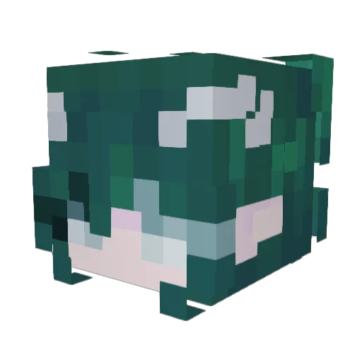Nihira8 Minecraft avatar head, 3D render