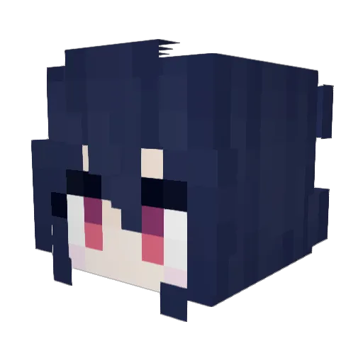 Nihlon Minecraft avatar head, 3D render