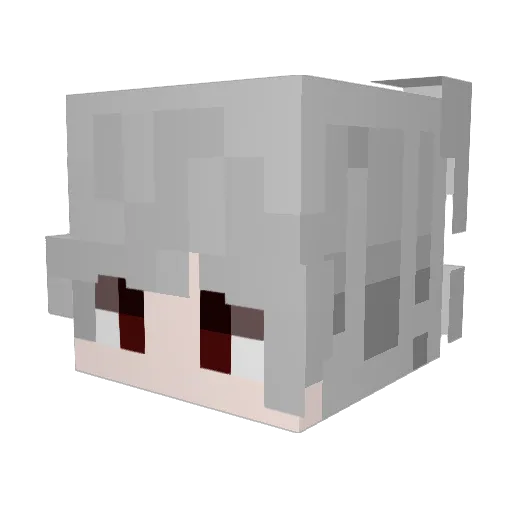 NihoRT Minecraft avatar head, 3D render