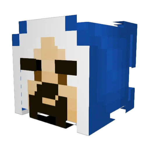 Nihofi Minecraft avatar head, 3D render