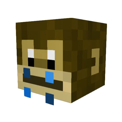 NihonFutago Minecraft avatar head, 3D render
