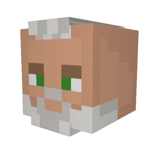NihongoViking Minecraft avatar head, 3D render