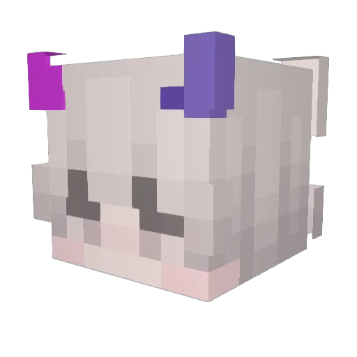 Nihvster Minecraft avatar head, 3D render