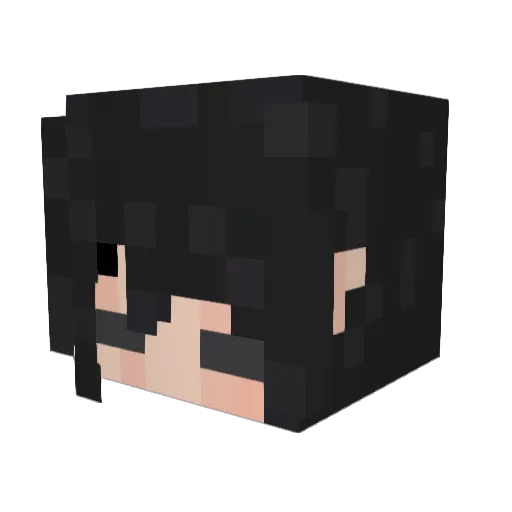 Nii18_ Minecraft avatar head, 3D render