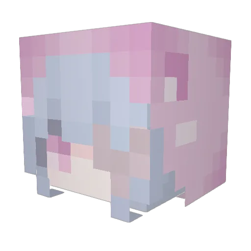 Nii Minecraft avatar head, 3D render