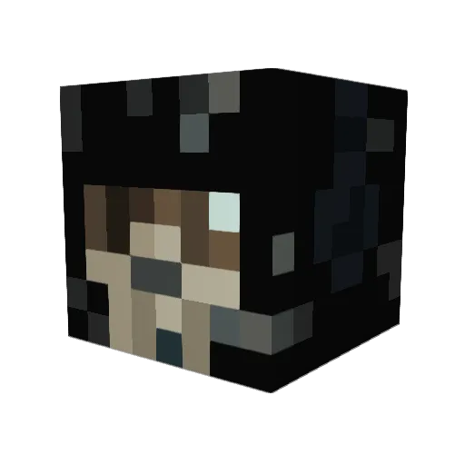 NiiCo_Crafter Minecraft avatar head, 3D render