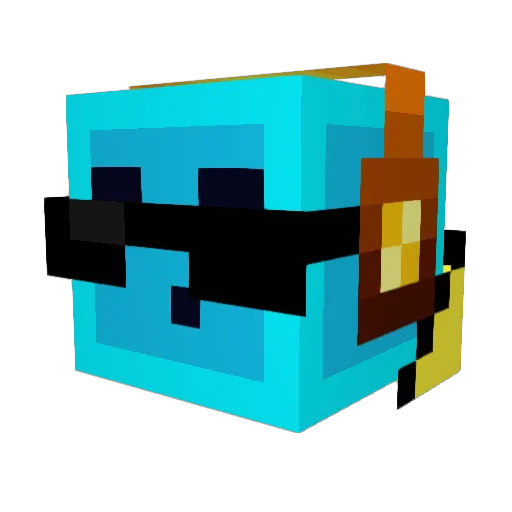 NiiTROCRAFTER Minecraft avatar head, 3D render