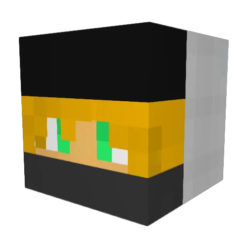 NiiTr0x_ Minecraft avatar head, 3D render