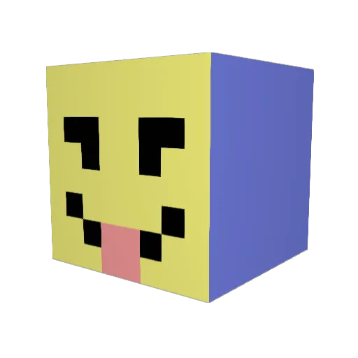 Nii_Key Minecraft avatar head, 3D render