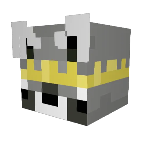 Nii_shan Minecraft avatar head, 3D render