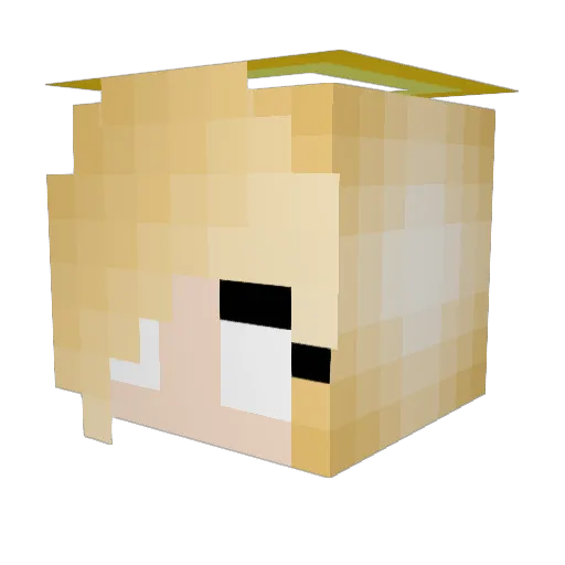 Niia23 Minecraft avatar head, 3D render