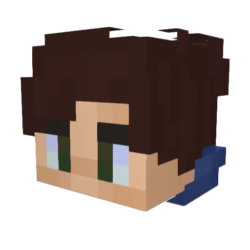 Niibur Minecraft avatar head, 3D render