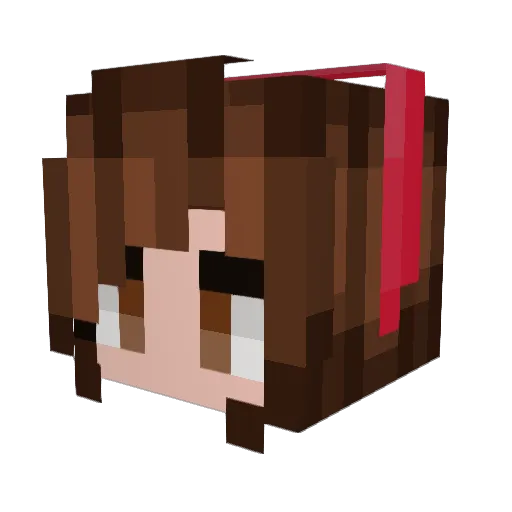 Niibusdo Minecraft avatar head, 3D render