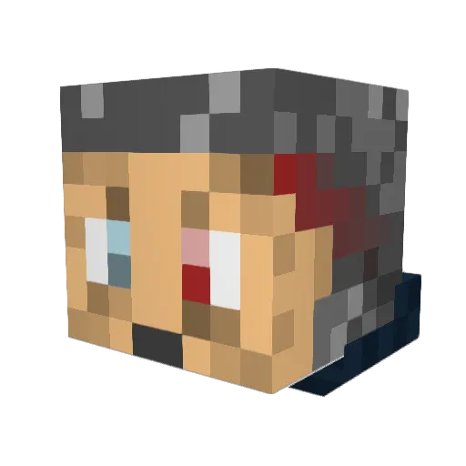 Niica Minecraft avatar head, 3D render