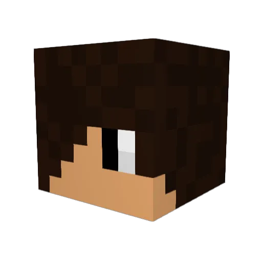 NiiceOne Minecraft avatar head, 3D render