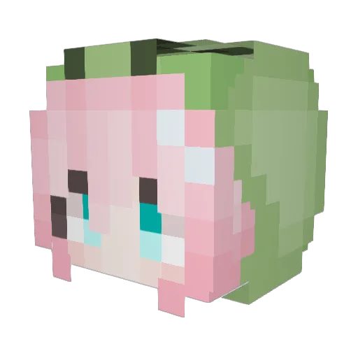 Niichill Minecraft avatar head, 3D render