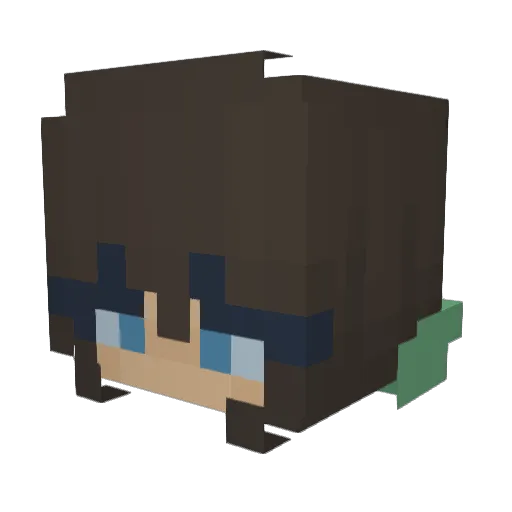 Niiharu Minecraft avatar head, 3D render