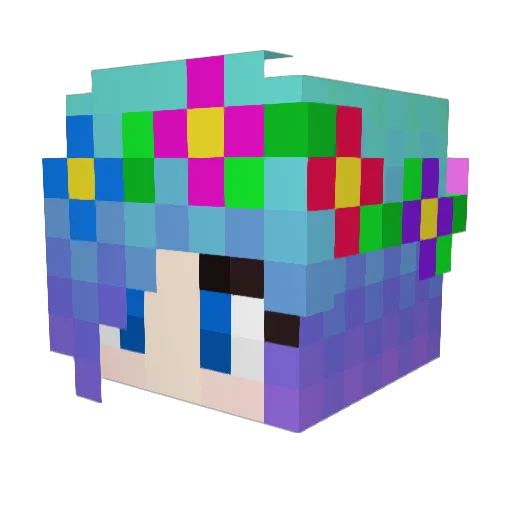 Niiiky Minecraft avatar head, 3D render
