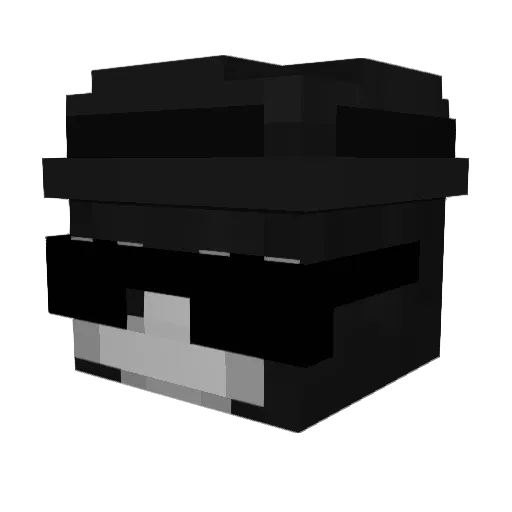 Niikqo Minecraft avatar head, 3D render