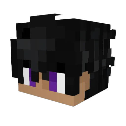 Niinoox Minecraft avatar head, 3D render