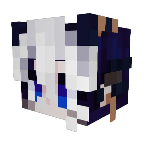 Niioor Minecraft avatar head, 3D render