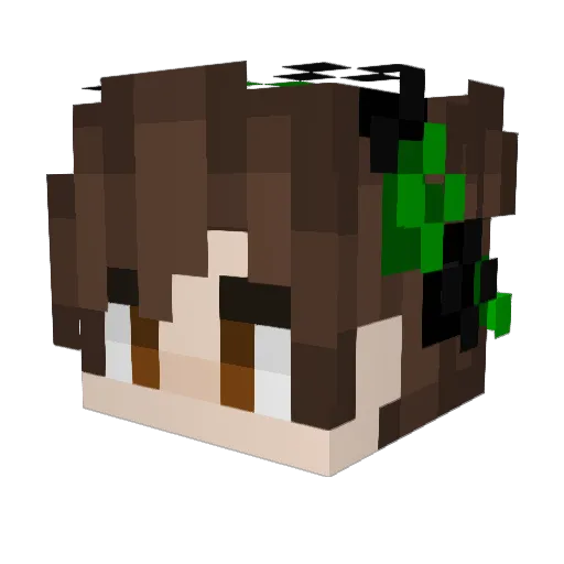 Niios Minecraft avatar head, 3D render