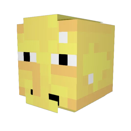 Niirth Minecraft avatar head, 3D render