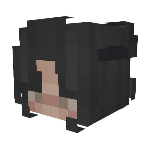 Niishiro Minecraft avatar head, 3D render