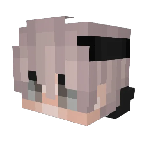 Niixi420 Minecraft avatar head, 3D render