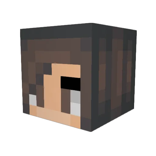 Niixxie Minecraft avatar head, 3D render