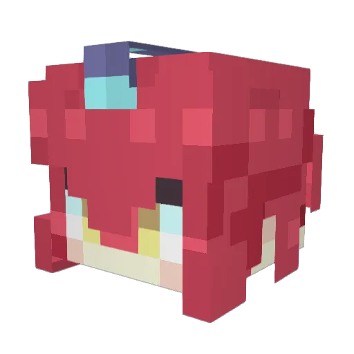 Niizuz Minecraft avatar head, 3D render