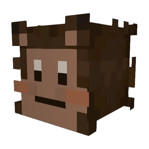 Nija288 Minecraft avatar head, 3D render