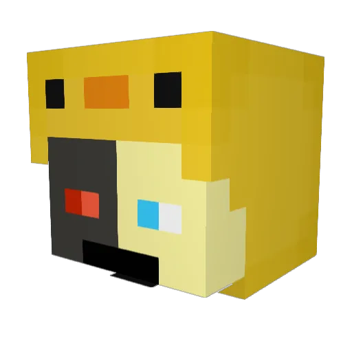 Nijaaak Minecraft avatar head, 3D render