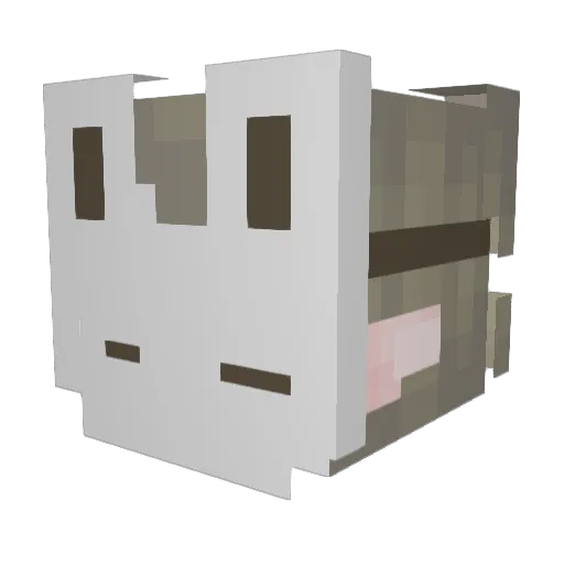 Nijaak Minecraft avatar head, 3D render