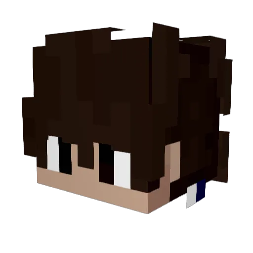 Nijam_ Minecraft avatar head, 3D render